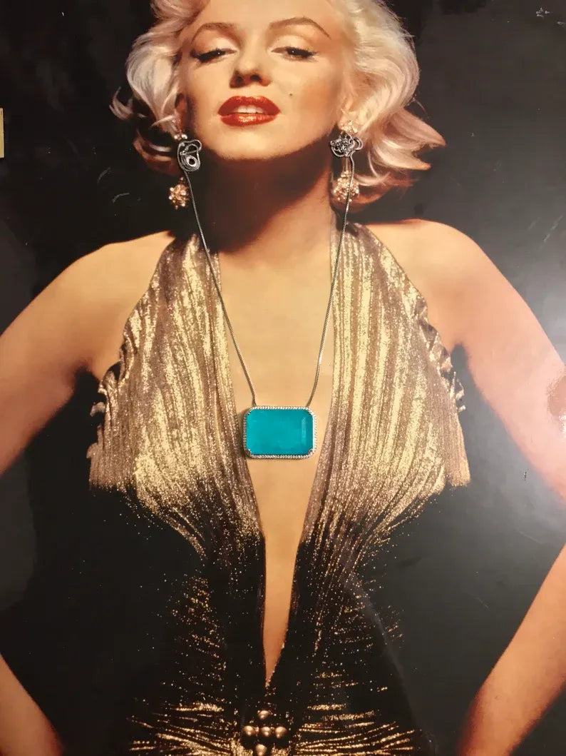 Most Gorgeous Large Natural Paraiba Tourmaline Necklace with Exotic Neon Blue Color and Glow