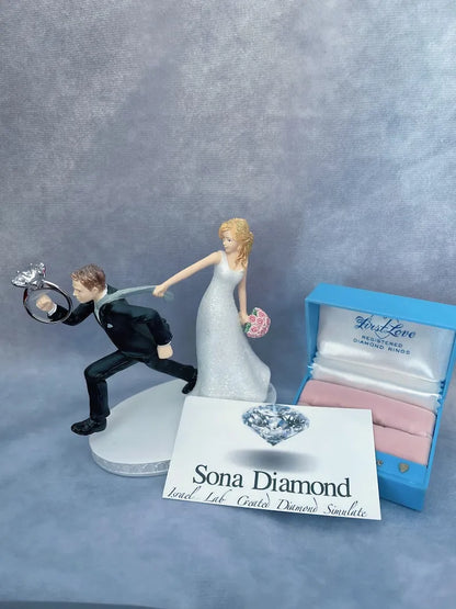 First Love, Promise Engagement Wedding Ring, Every Day Dainty Ring, Will You Marry Me Ring, Large 10CT Real Austrian Crystal Solitaire Ring.