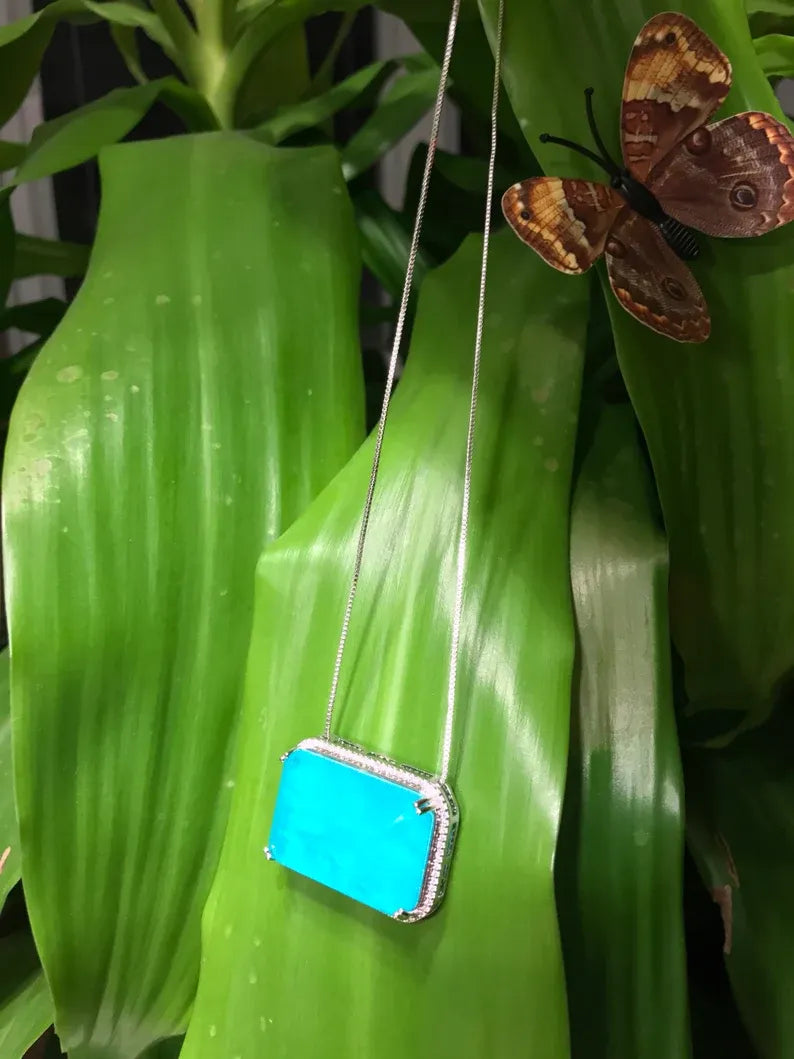 Most Gorgeous Large Natural Paraiba Tourmaline Necklace with Exotic Neon Blue Color and Glow