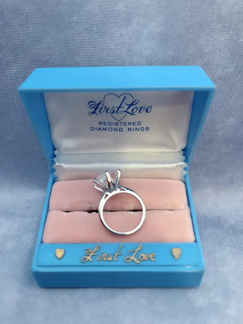 First Love, Promise Engagement Wedding Ring, Every Day Dainty Ring, Will You Marry Me Ring, Large 10CT Real Austrian Crystal Solitaire Ring.