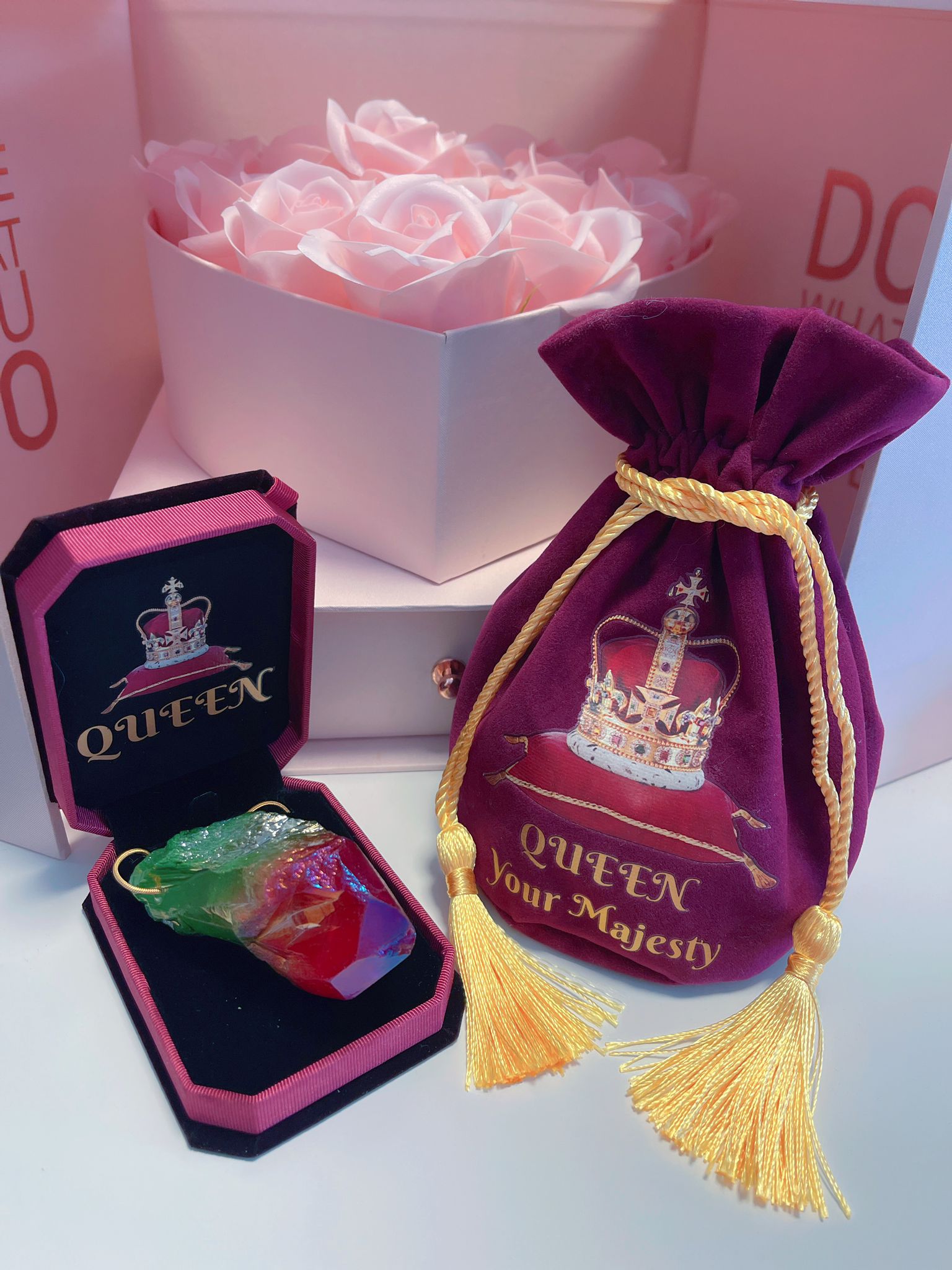 Rare Huge Natural Bi Color Watermelon Tourmaline Necklace, Mozambique