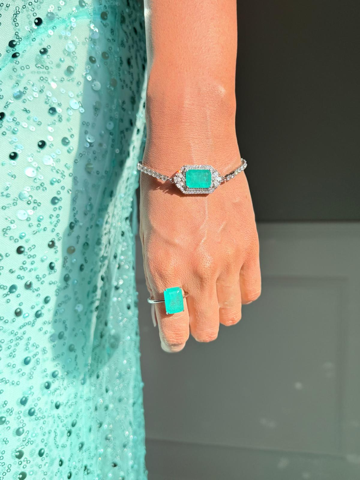 100% Glowing Natural Colombian Emerald Doublet Bracelet Bangle, its Own Natural Color, No Edits, Awe Mesmerizing Piece