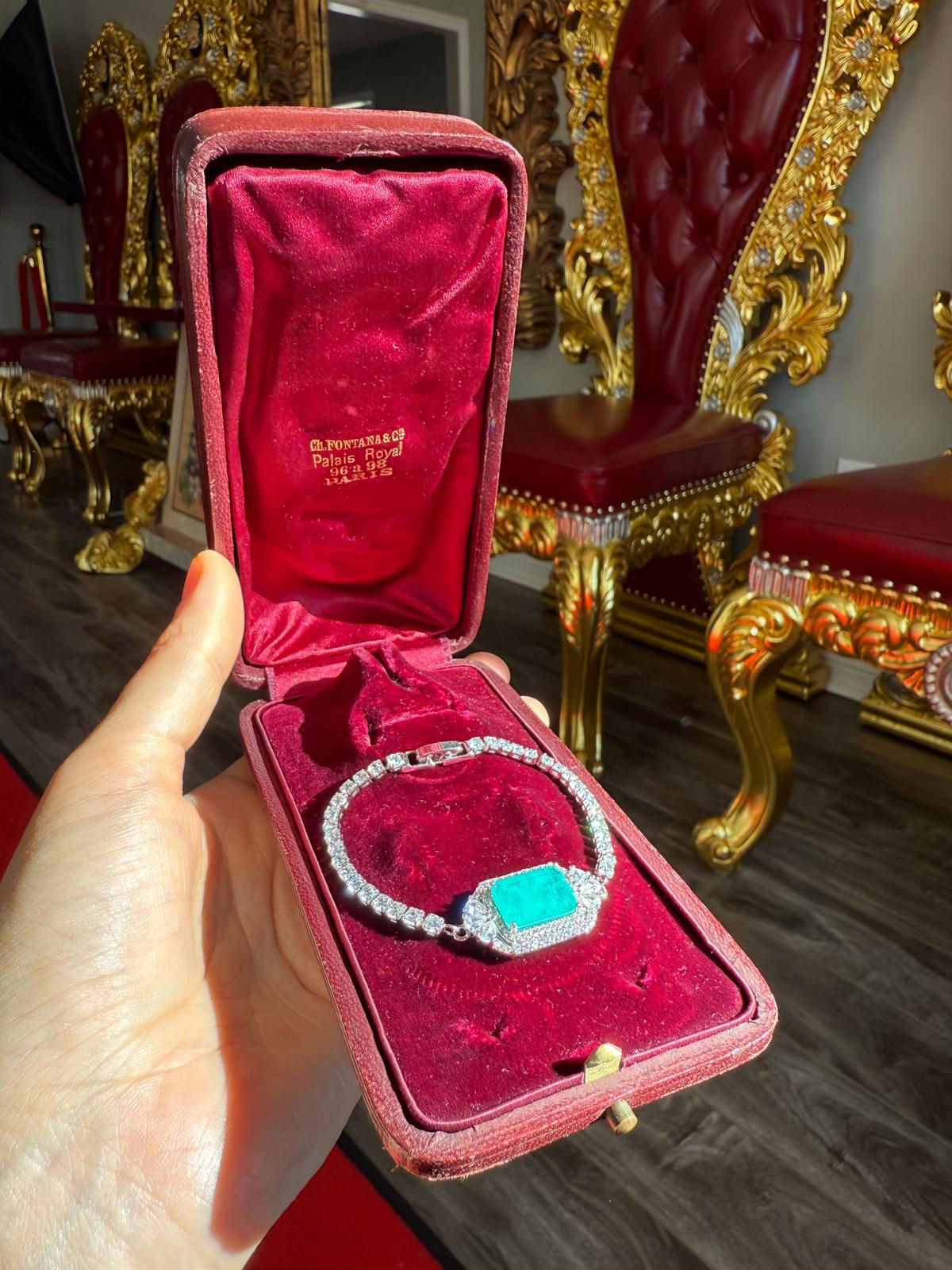 100% Glowing Natural Colombian Emerald Doublet Bracelet Bangle, its Own Natural Color, No Edits, Awe Mesmerizing Piece