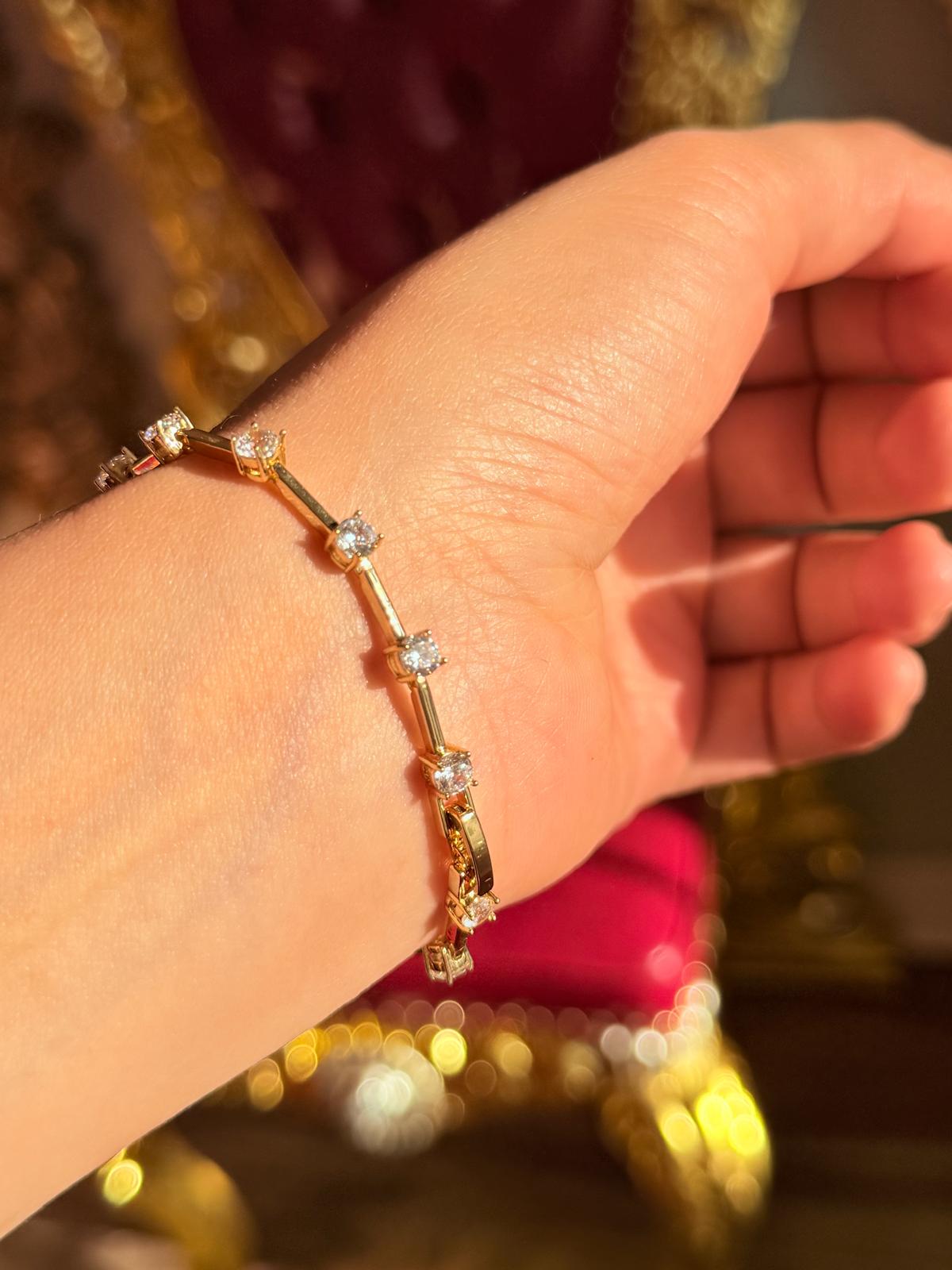 Glowing Neon Colombian Emerald Bracelet with Nano Crystals