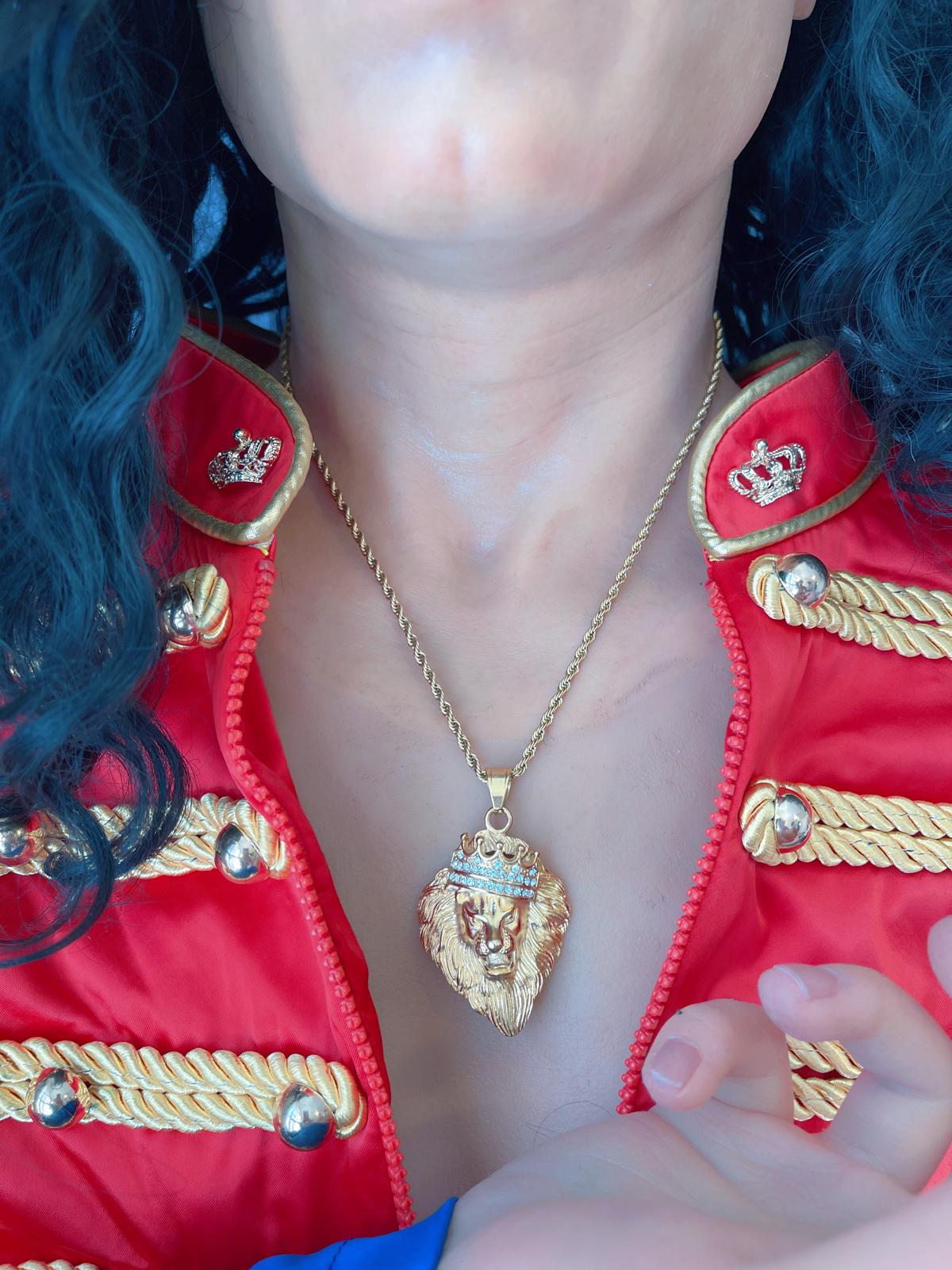 Celebrity inspired, King Lion Gold Necklace for Men