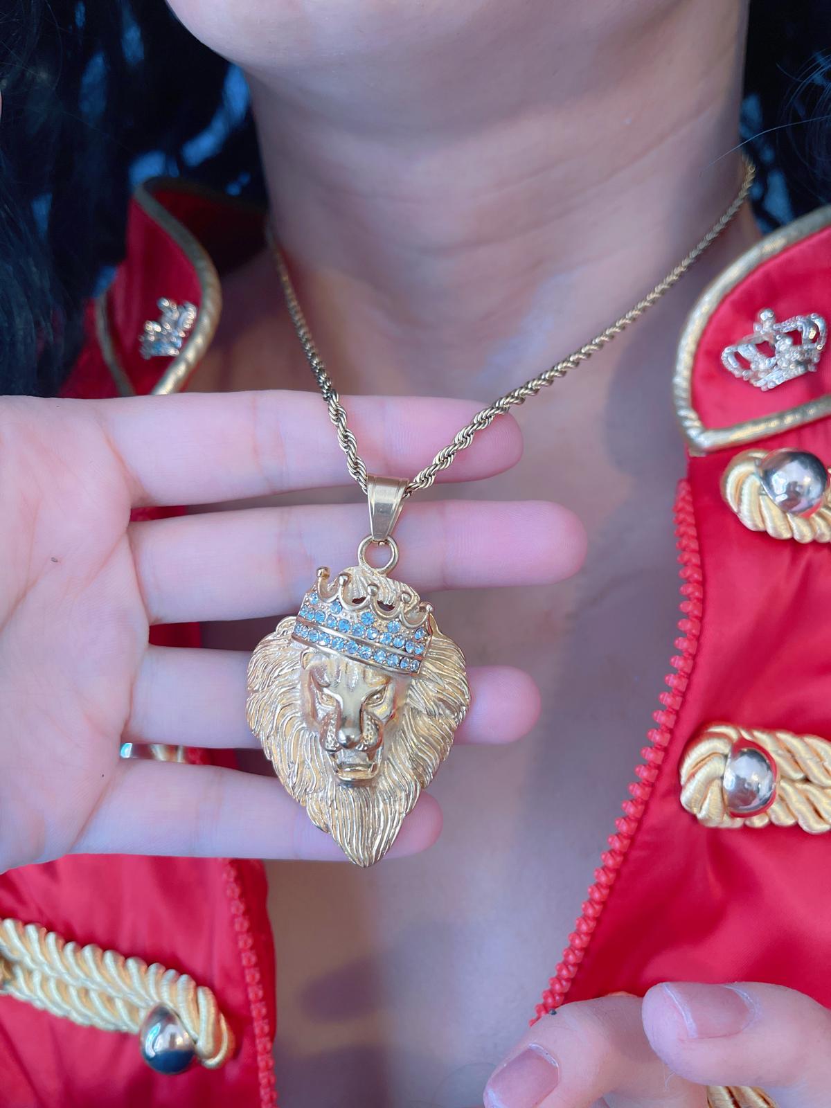 Celebrity inspired, King Lion Gold Necklace for Men