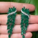 Breathtaking Forest Green, Natural Emerald Earrings, Chandelier Emerald Earrings, Dangle Drop Earrings, Wedding, Birthday, Any Occasions