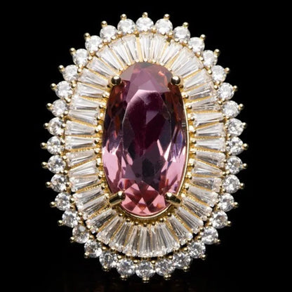 Certified Extra Large Color Change Alexandrite Diamond Ballerina Engagement Ring, Inspired by Queen