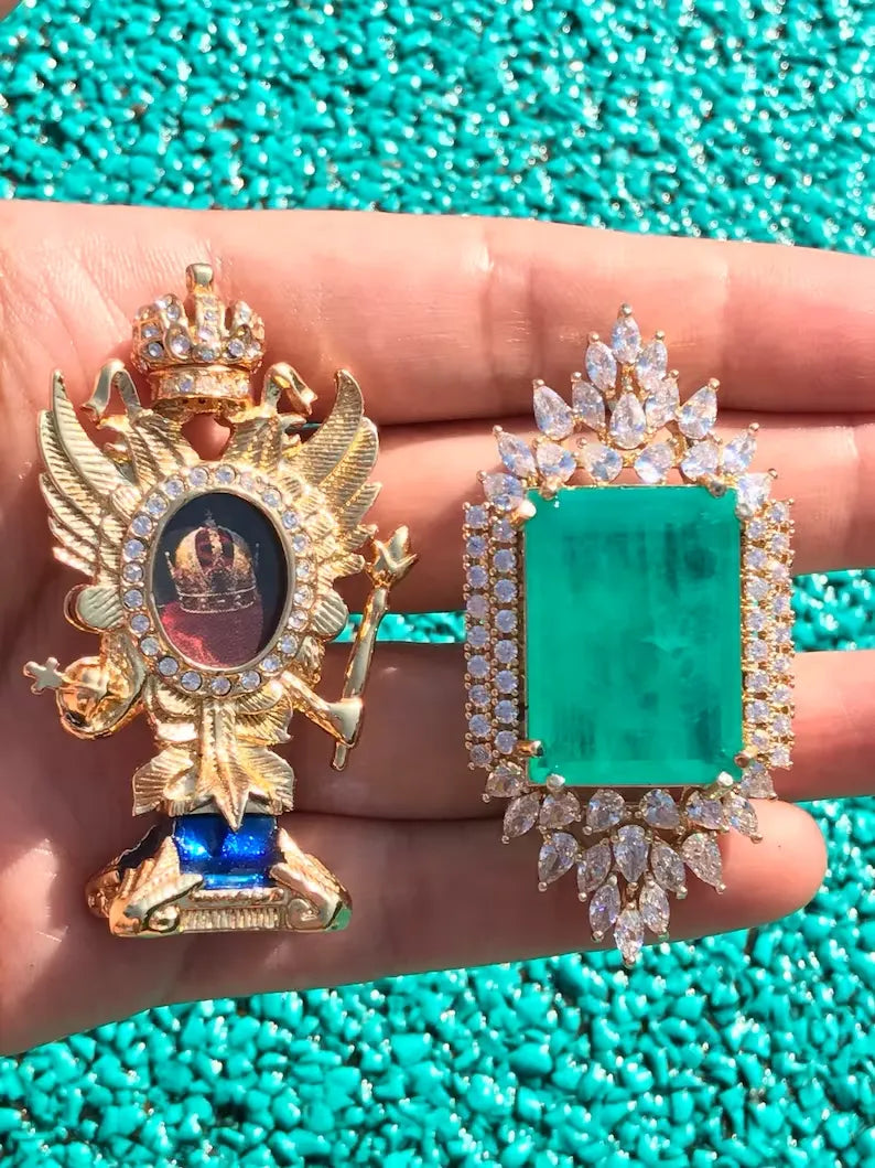 Expensive Extra Large Natural Neon Greenish Blue Colombian Emerald Muzo Ring, Gift for Her