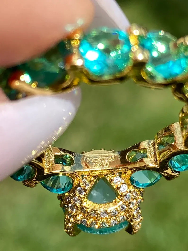 100% Genuine Columbia Emerald Gem Multi Gemstone Ring Band, Handcrafted Masterpiece, Natural Emerald Ring, Emerald Engagement Ring