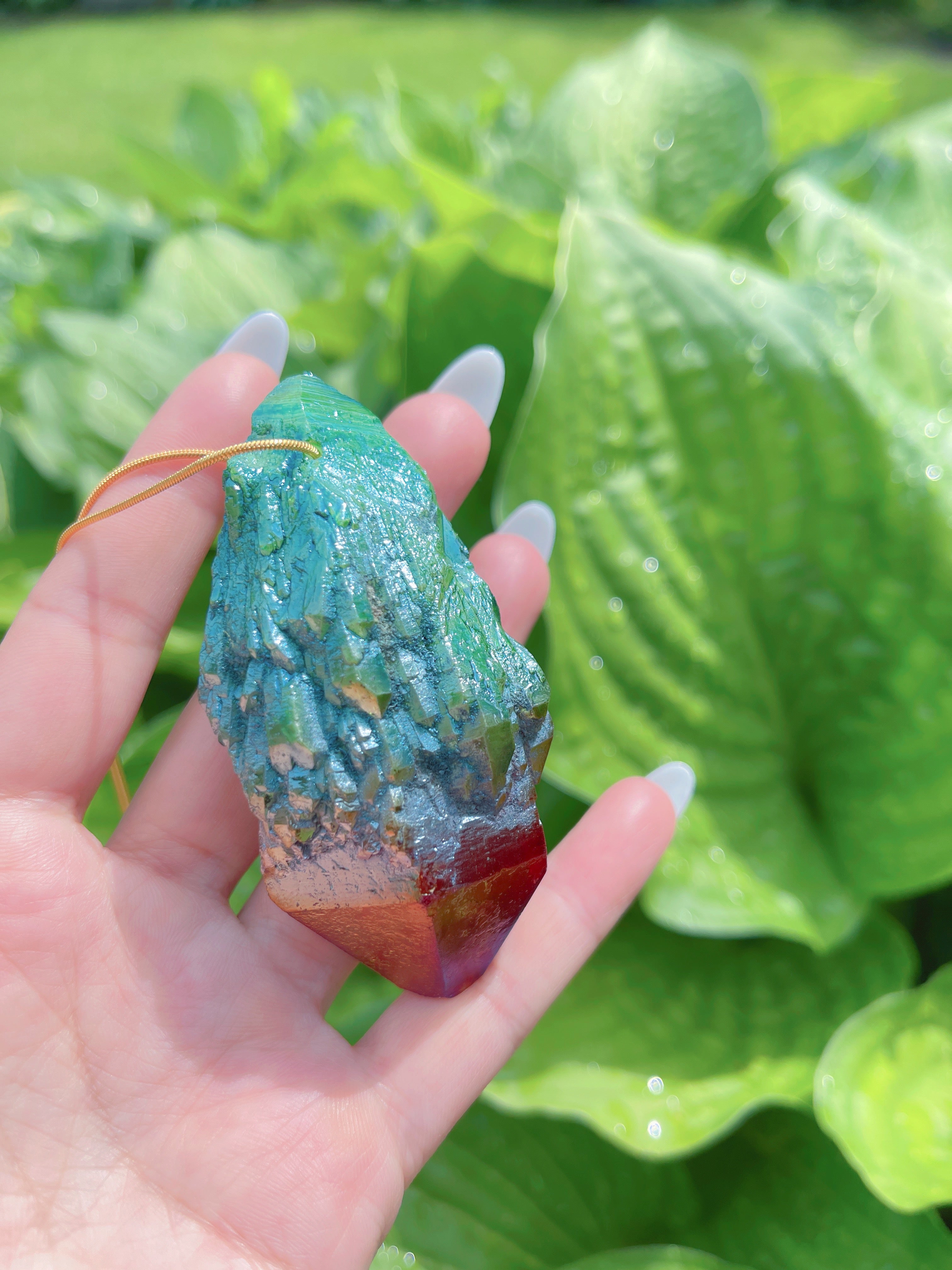 Rare Huge Natural Bi Color Watermelon Tourmaline Necklace, Mozambique