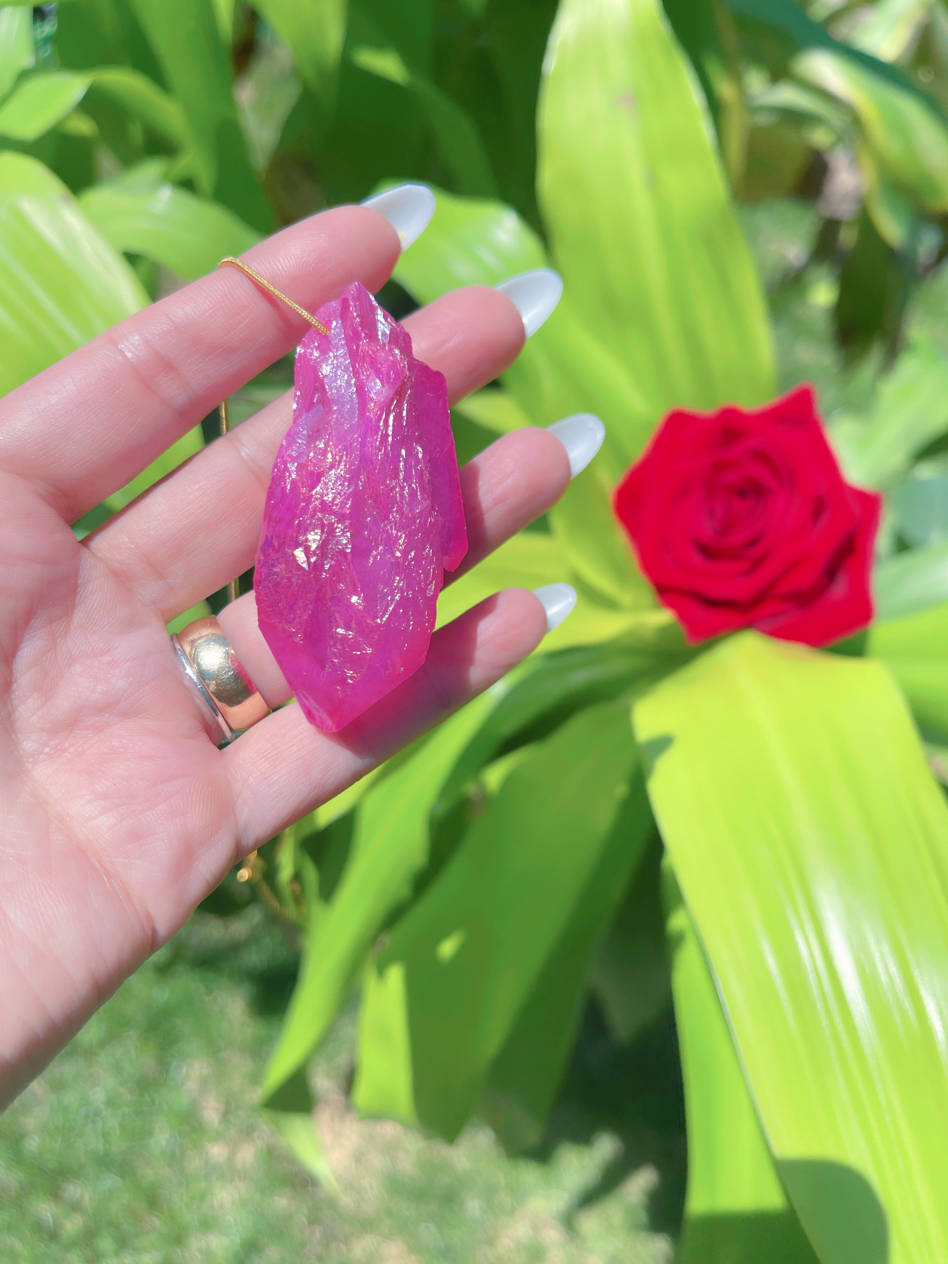 Mesmerizing Large Natural Pink Kunzite Rough Necklace, Raw Kunzite, Madagascar