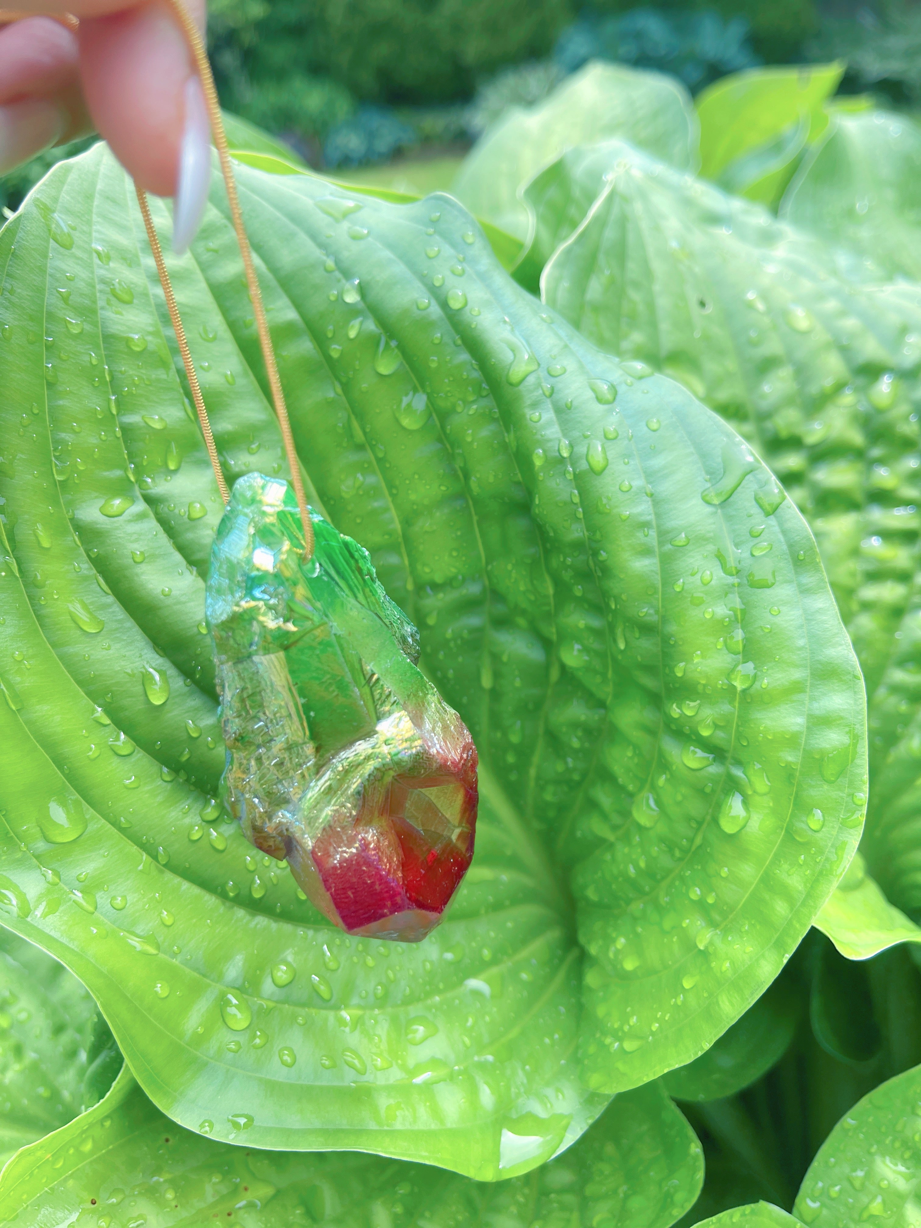 Rare Huge Natural Bi Color Watermelon Tourmaline Necklace, Mozambique