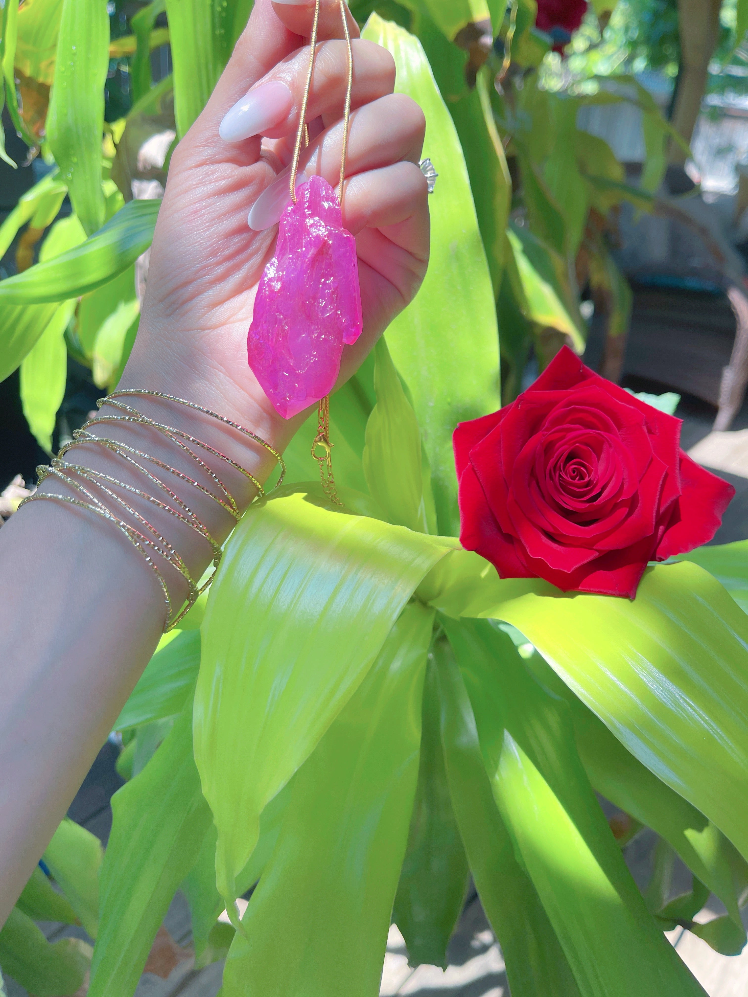 Mesmerizing Large Natural Pink Kunzite Rough Necklace, Raw Kunzite, Madagascar