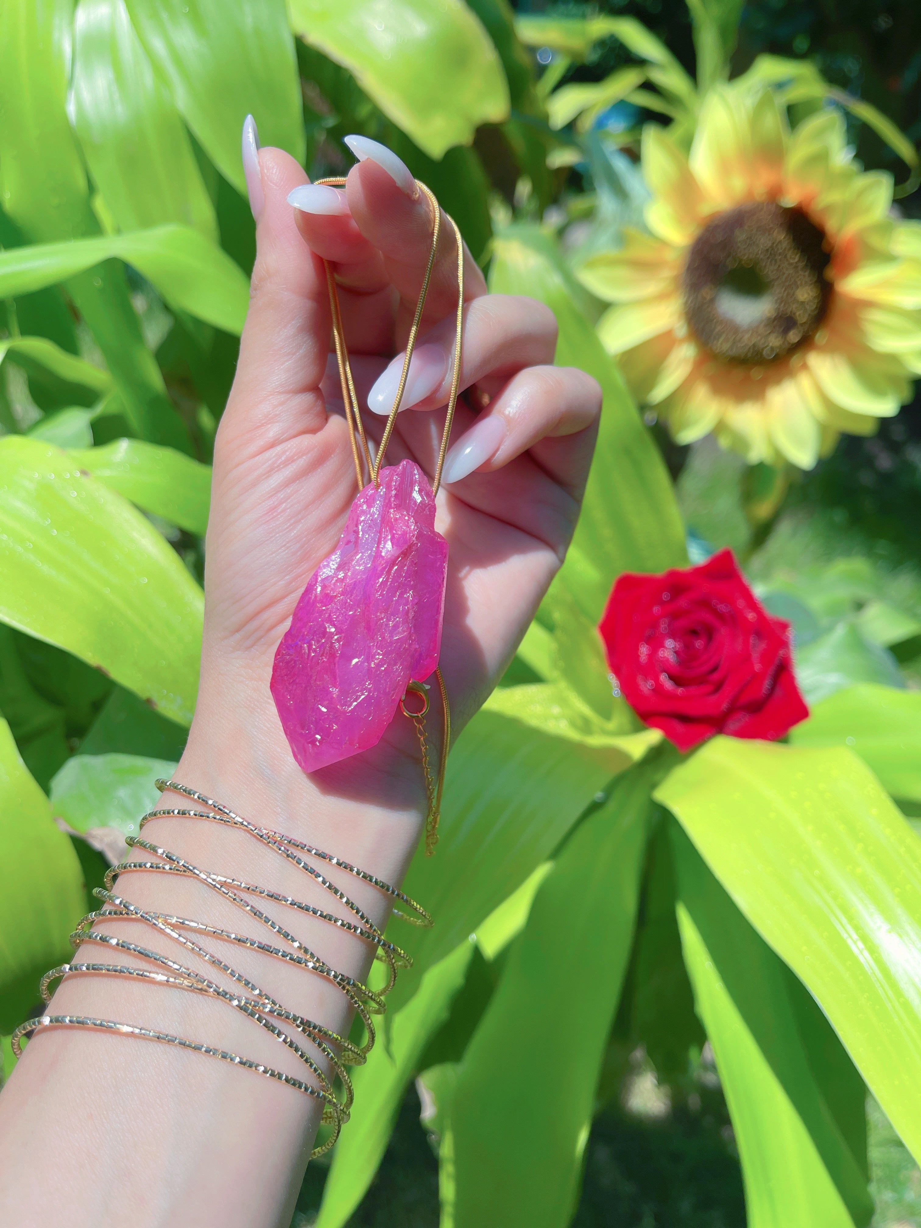 Mesmerizing Large Natural Pink Kunzite Rough Necklace, Raw Kunzite, Madagascar