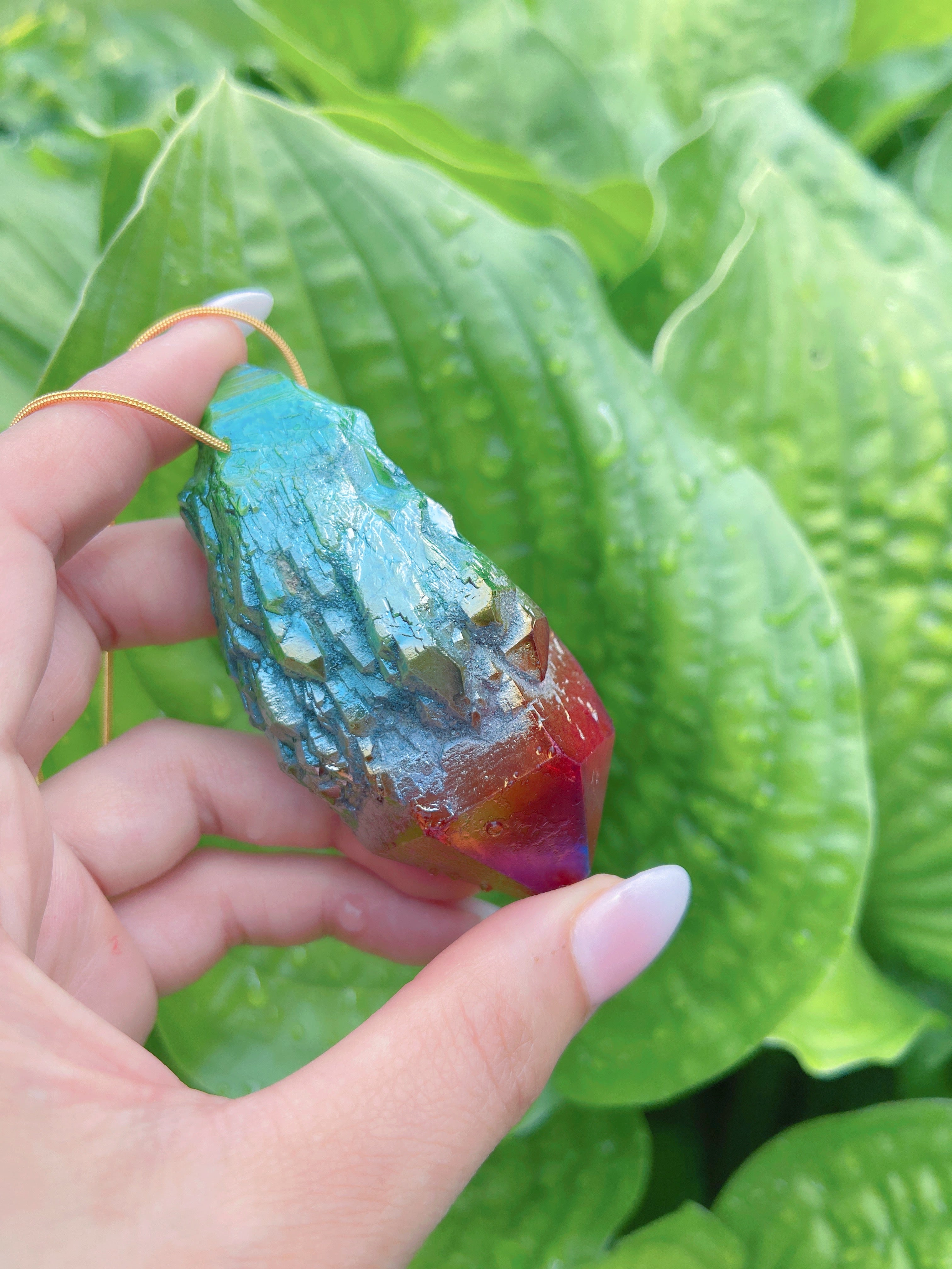 Rare Huge Natural Bi Color Watermelon Tourmaline Necklace, Mozambique