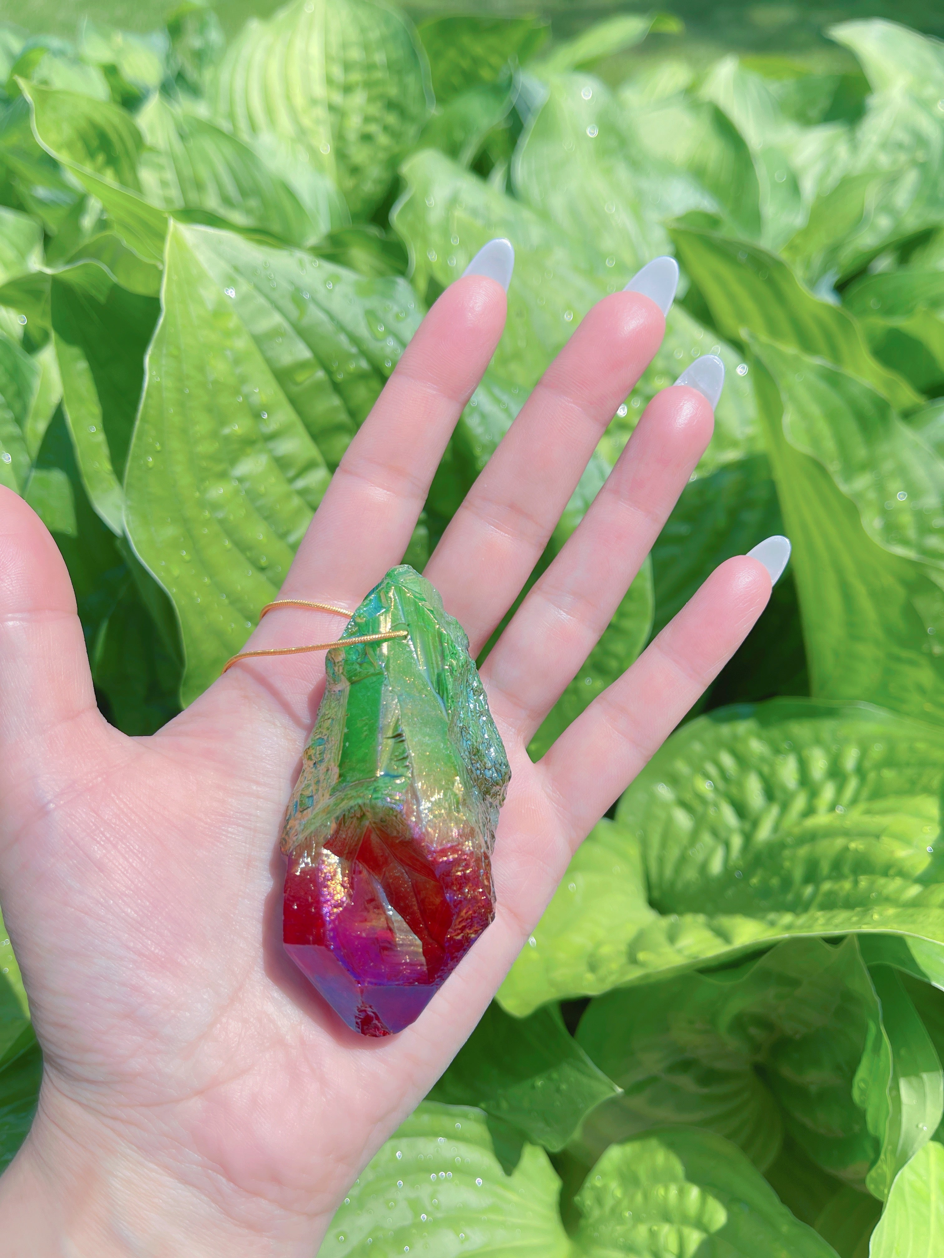 Rare Huge Natural Bi Color Watermelon Tourmaline Necklace, Mozambique