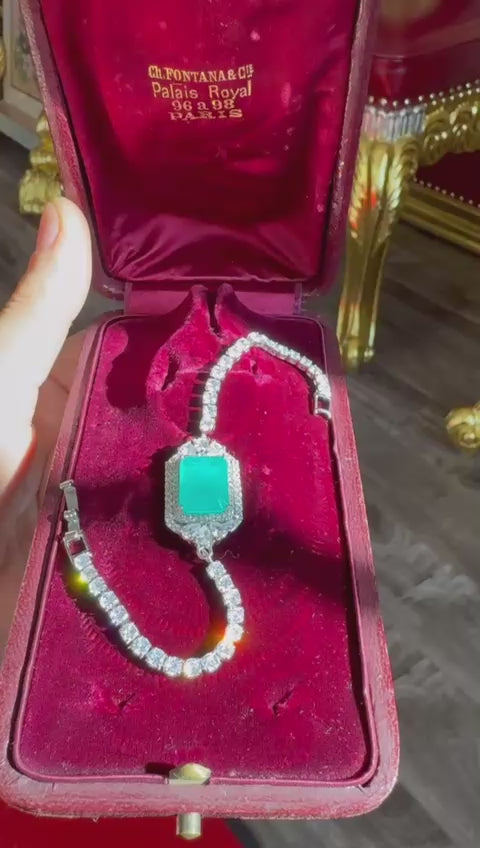 100% Glowing Natural Colombian Emerald Doublet Bracelet Bangle, its Own Natural Color, No Edits, Awe Mesmerizing Piece